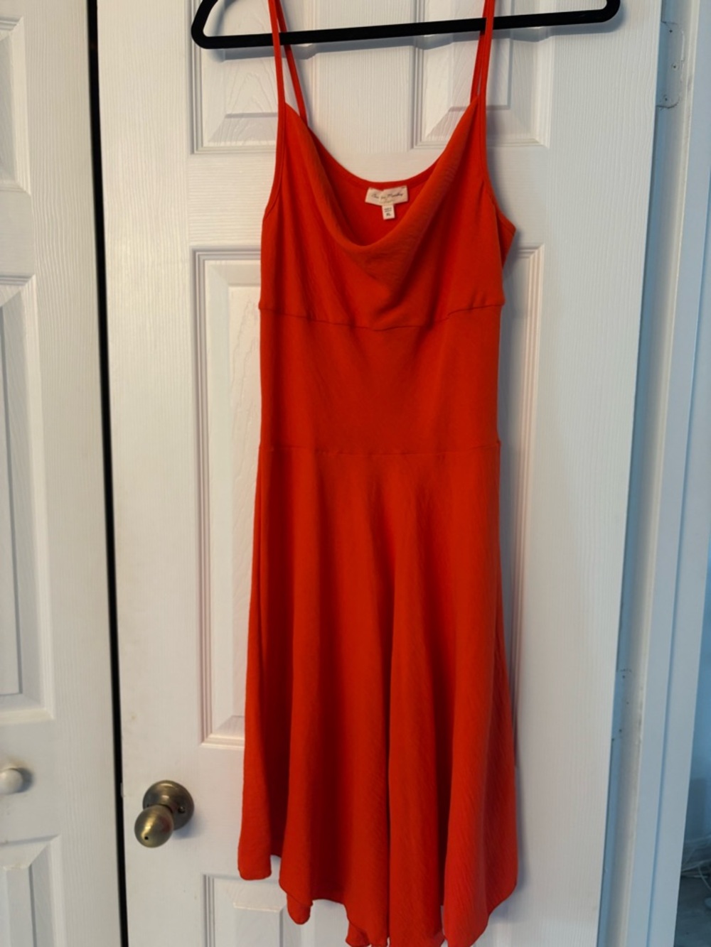 Orange Midi Slip Dress
